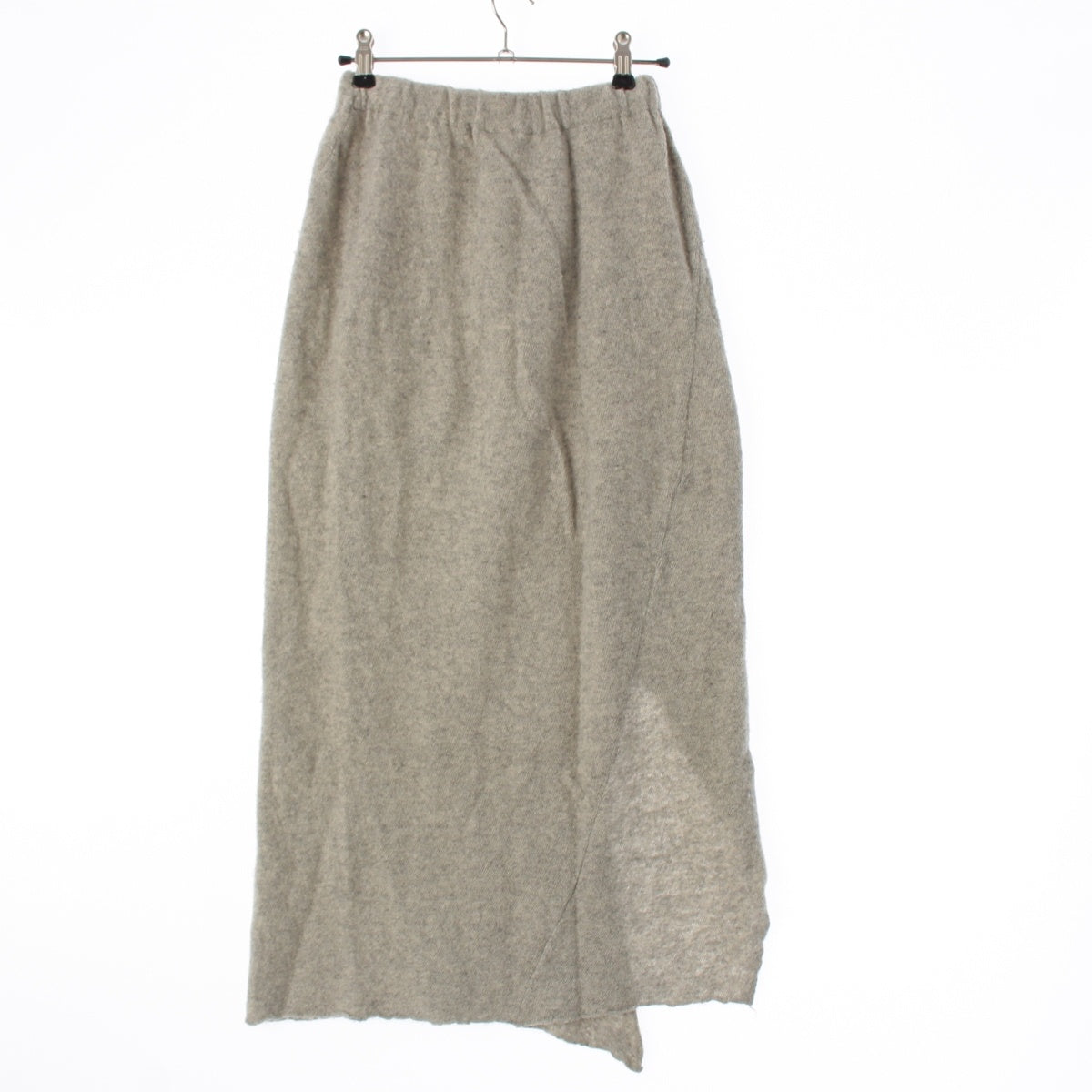 COMME des GARCONS Wool nylon Shrinkage Deformation Slit Long skirt GT-040470 gray