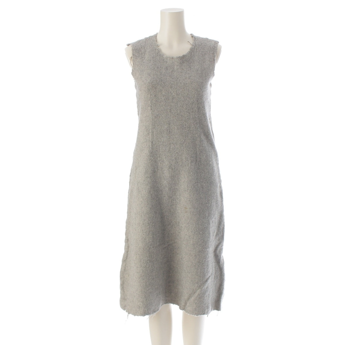 COMME des GARCONS Fulled wool long one piece No sleeve GO-04007S gray S