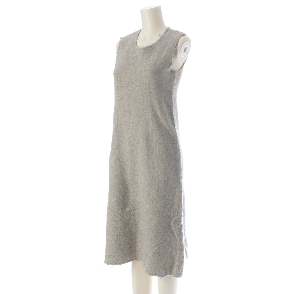 COMME des GARCONS Fulled wool long one piece No sleeve GO-04007S gray S