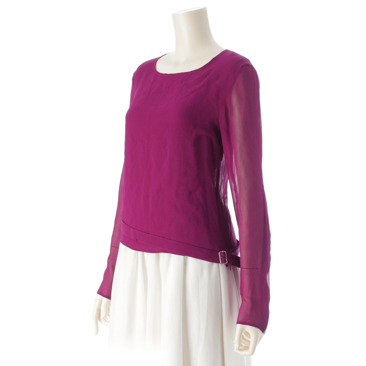 CoSTUME NATIONAL Sheer leather switching blouse tops purple 40