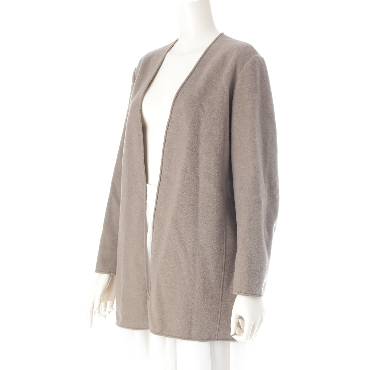 HERMES cashmere Margiela period No color jacket outer charcoal gray greige 42