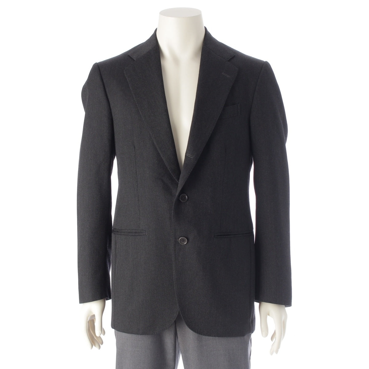 De Petrillo wool NAPOLI Suit tailored jacket black 48