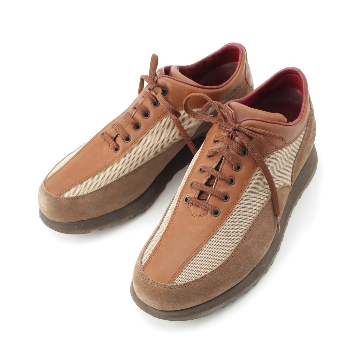 Salvatore Ferragamo Canvas leather Parody sneakers shoes Brown 7