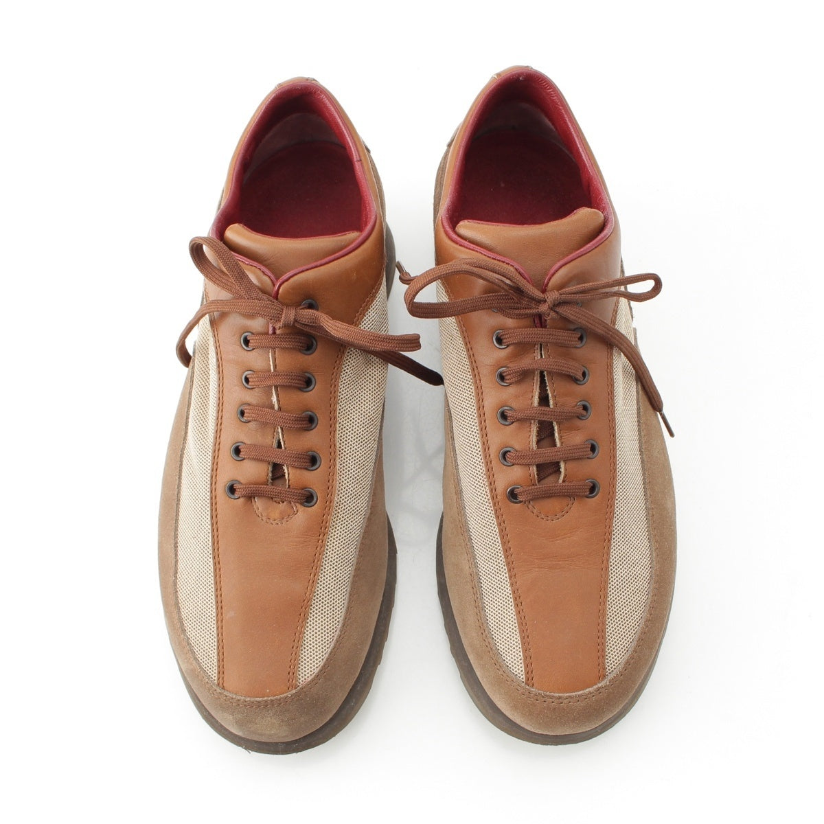 Salvatore Ferragamo Canvas leather Parody sneakers shoes Brown 7