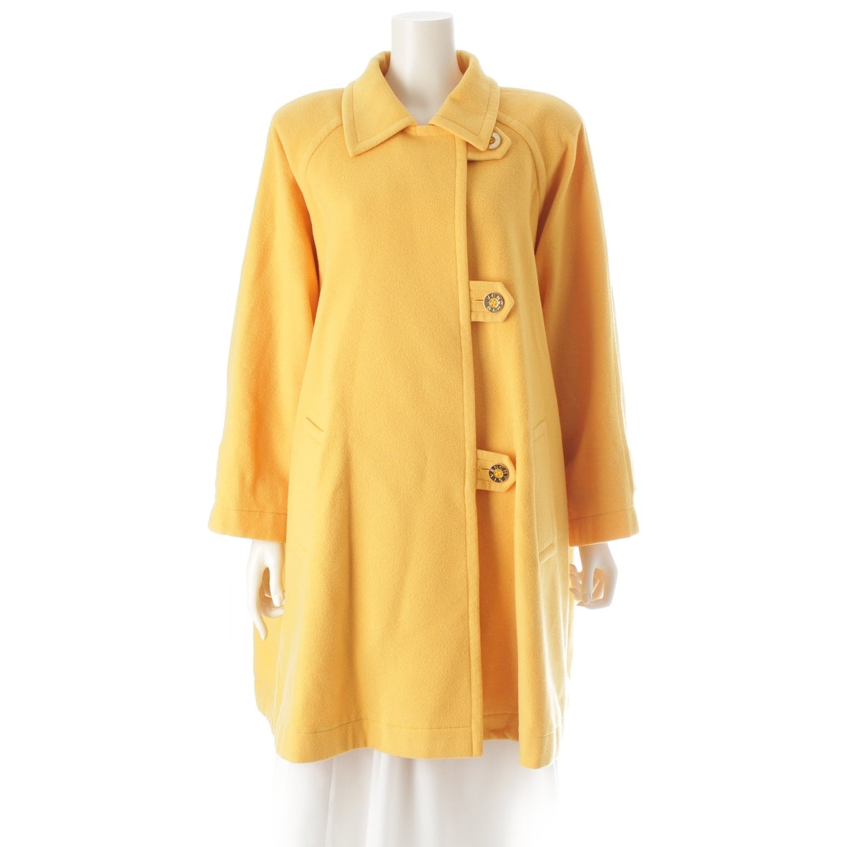 GIVENCHY life Wool nylon Gold logo button coat outer yellow No. 9