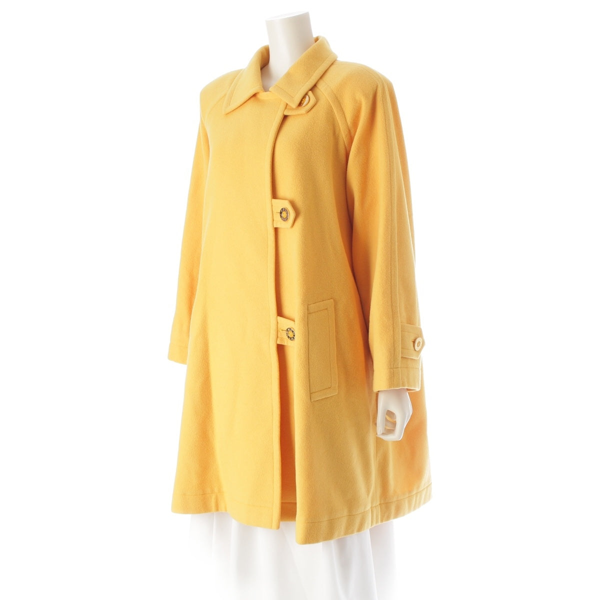 GIVENCHY life Wool nylon Gold logo button coat outer yellow No. 9