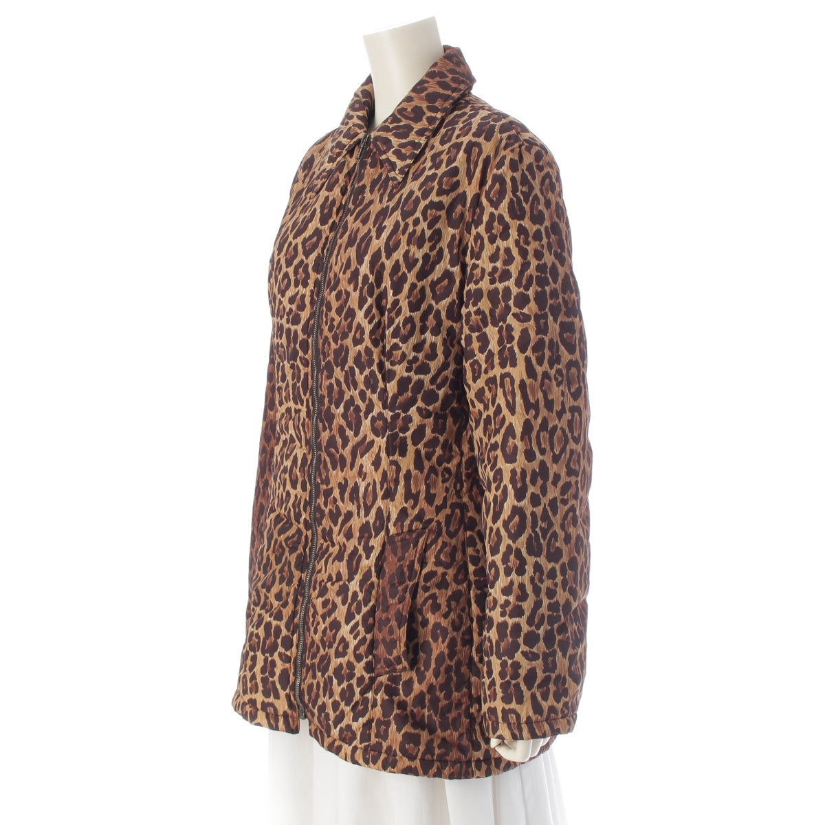 DOLCE&GABBANA Nylon Puffer Down Jacket Blouson outer Leopard Brown 44