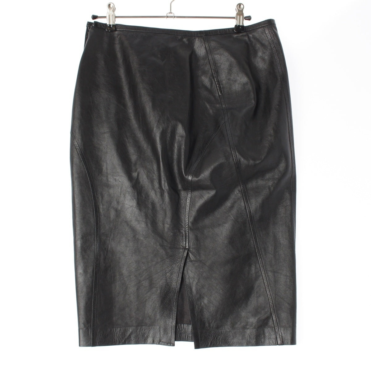 GUCCI leather Tom Ford period, modified pattern, bias skirt black 38
