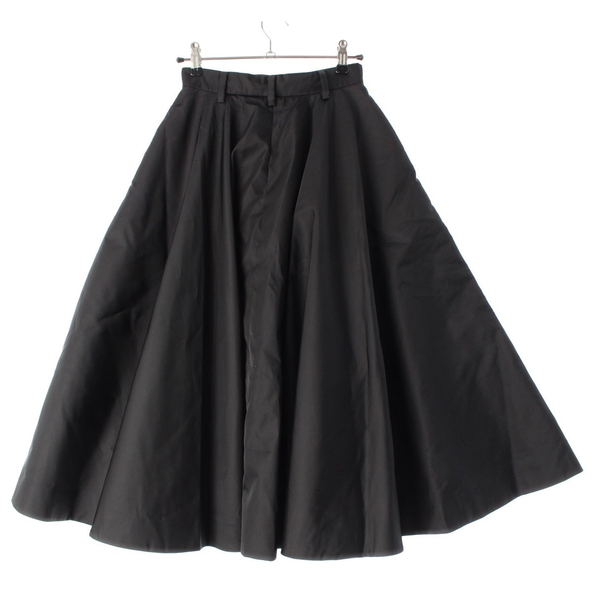 PRADA Re Nylon Triangle logo flare long skirt Bottoms 21X925 black 36