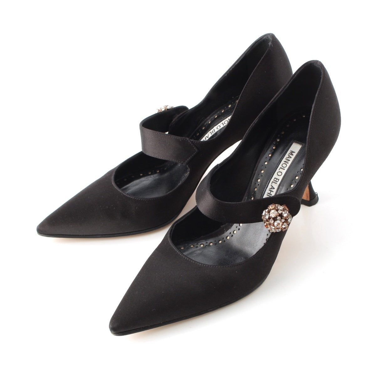 MANOLO BLAHNIK Satin pumps black 36