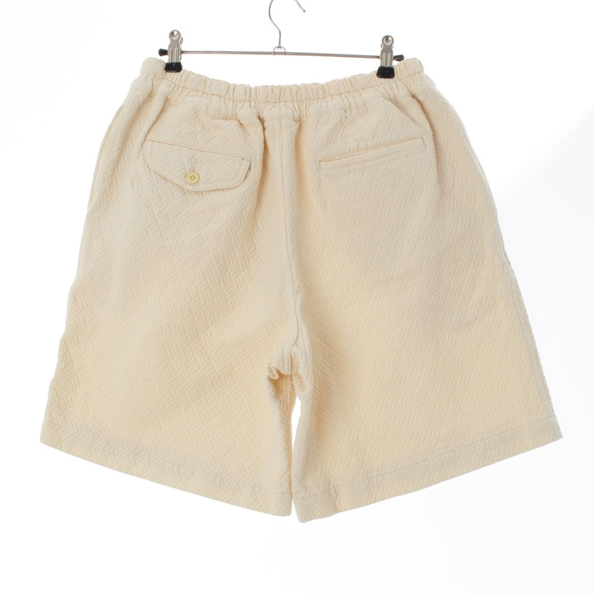 COMME des GARCONS HOMME PLUS cotton Quilted Stitch Design Short Pants Bottoms PP100605 Ivory S