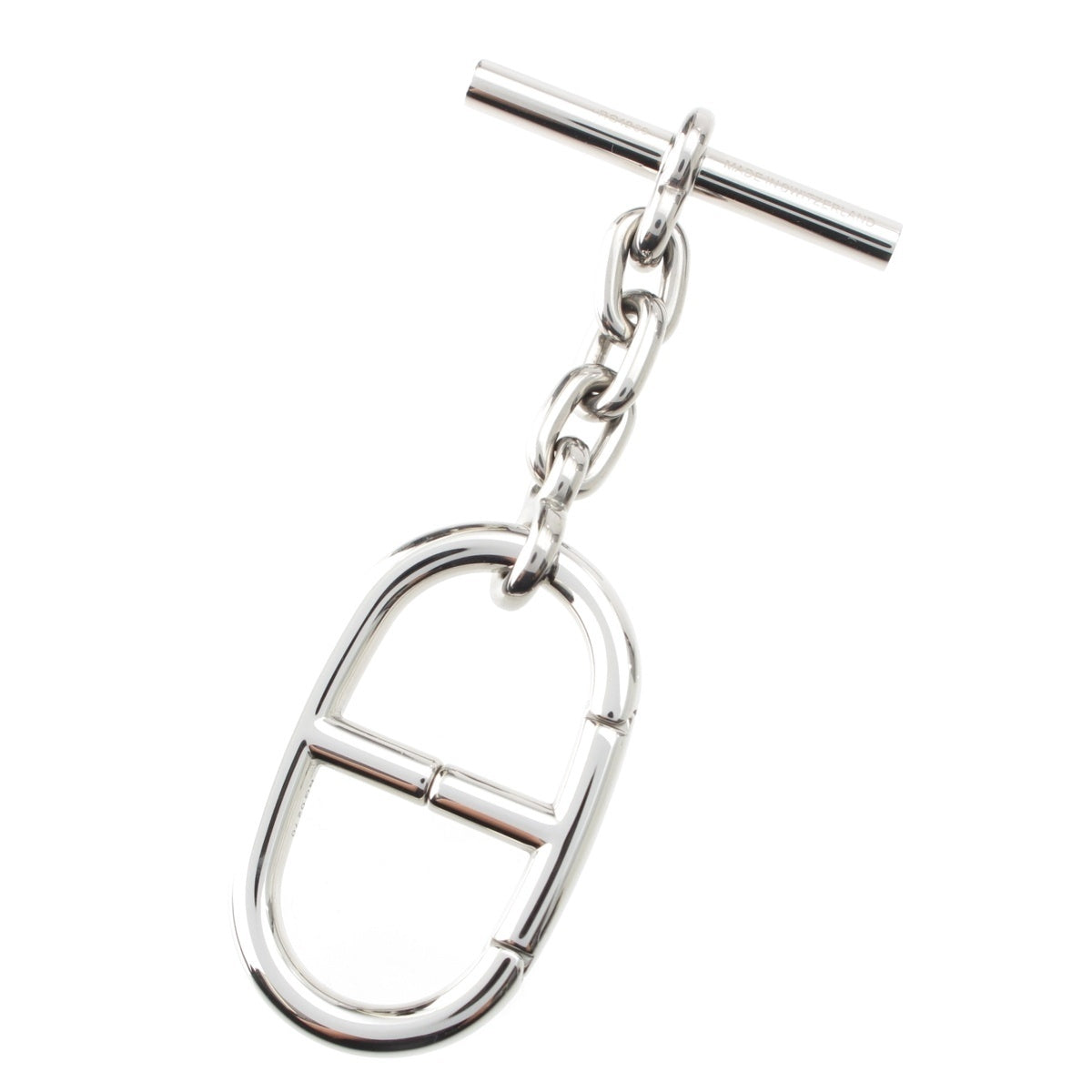 HERMES ChÃ©ne Dunkel key ring Key ring Silver