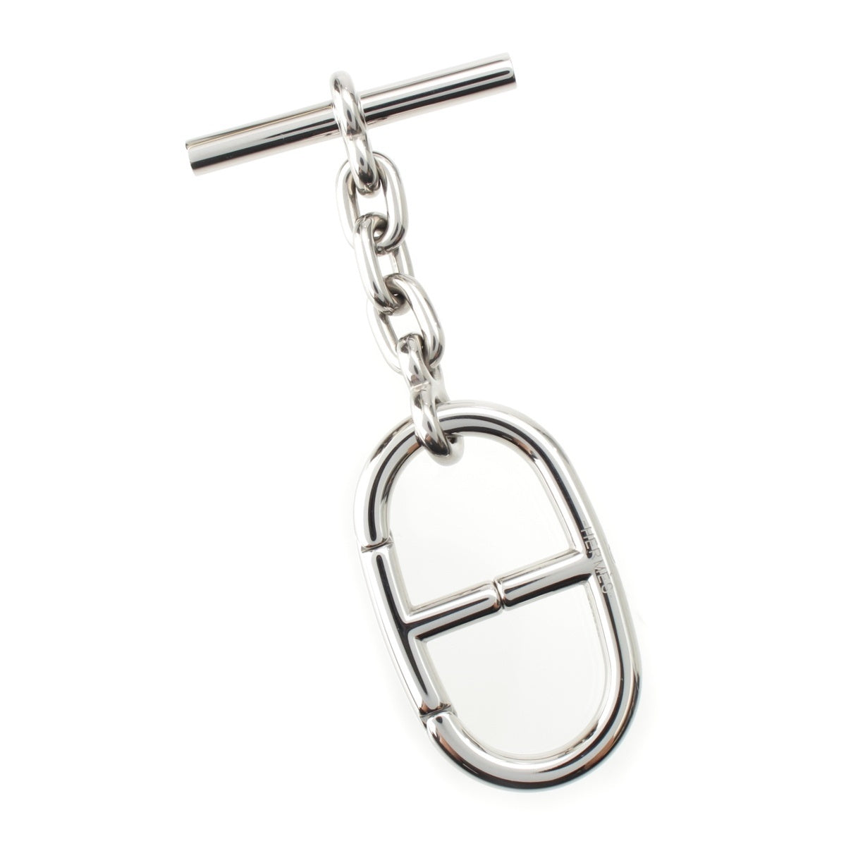 HERMES ChÃ©ne Dunkel key ring Key ring Silver