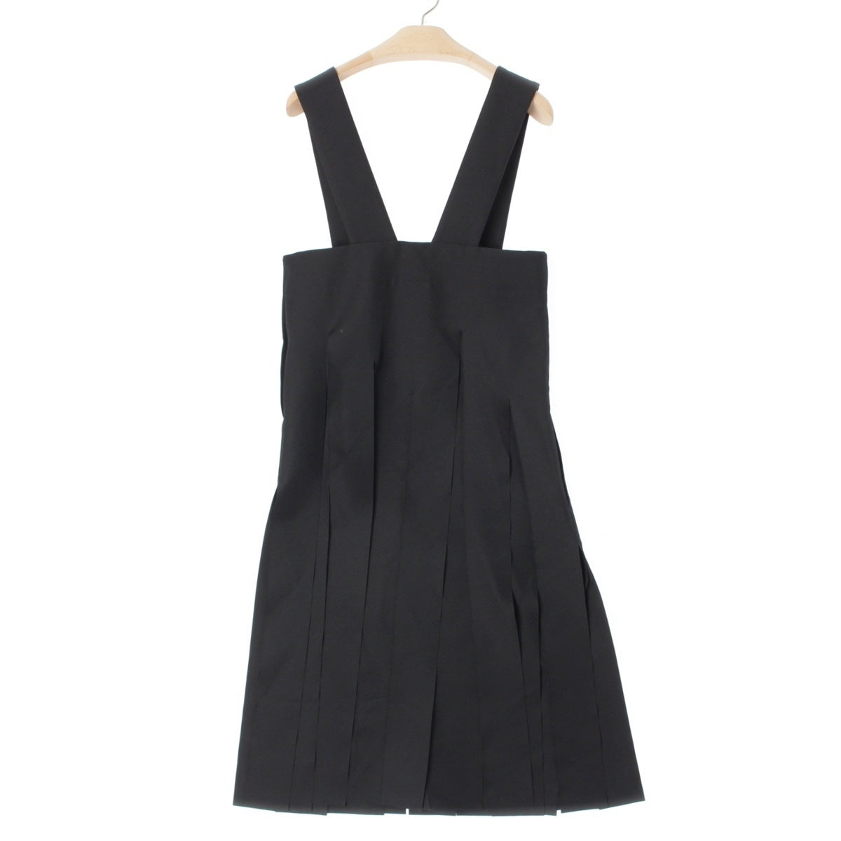 COMME des GARCONS Comcom polyester Pleated strips skirt Bottoms Jumper RI-A001 black XS
