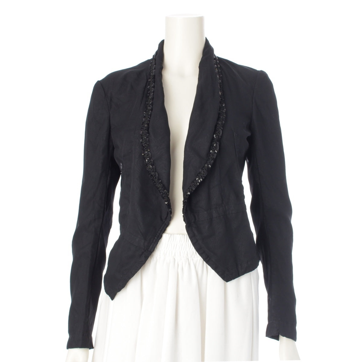 COMME des GARCONS polyester Sequin Deformation tailored jacket GO-J086 black S
