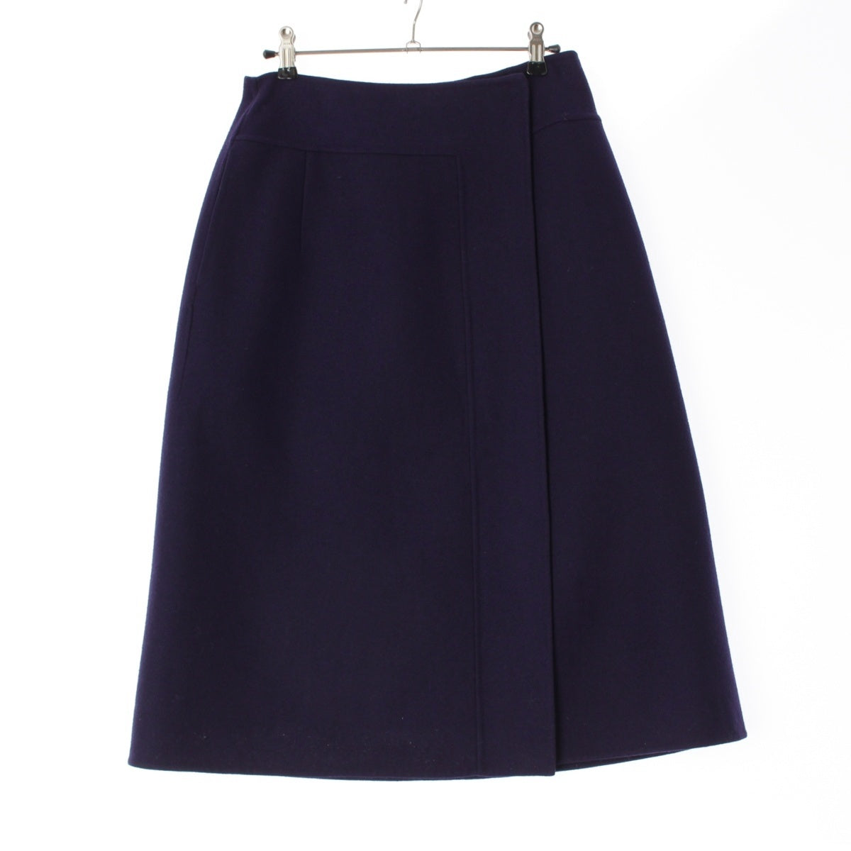 Drawer wool Winding skirt 6524-299-1361 Navy 36