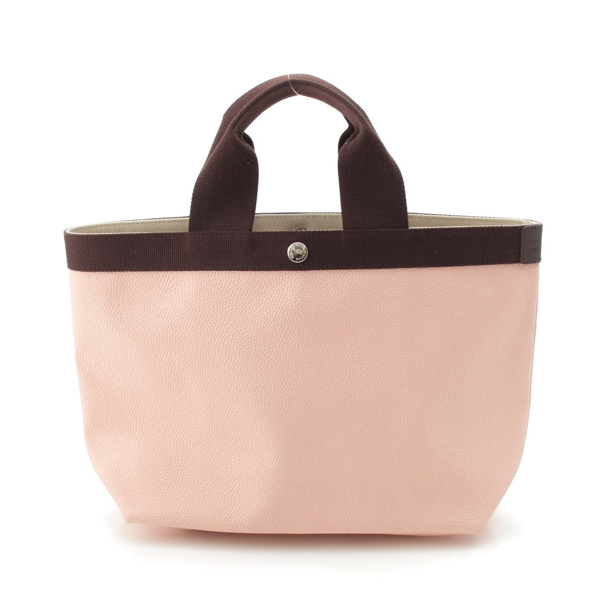 Herve Chapelier Coated canvas Square Tote Bag 704GP M Tarama x Mocha