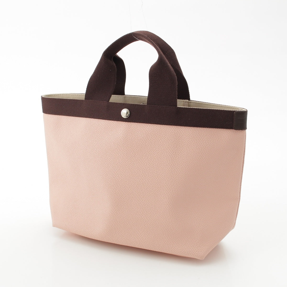 Herve Chapelier Coated canvas Square Tote Bag 704GP M Tarama x Mocha