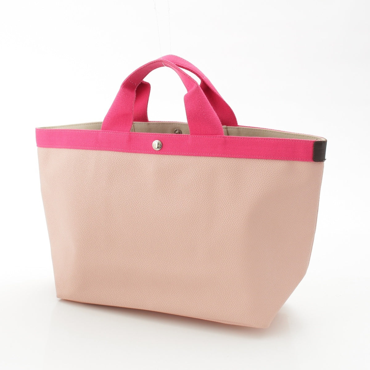 Herve Chapelier Coated canvas Square Tote Bag 705GP L Tarama Pink