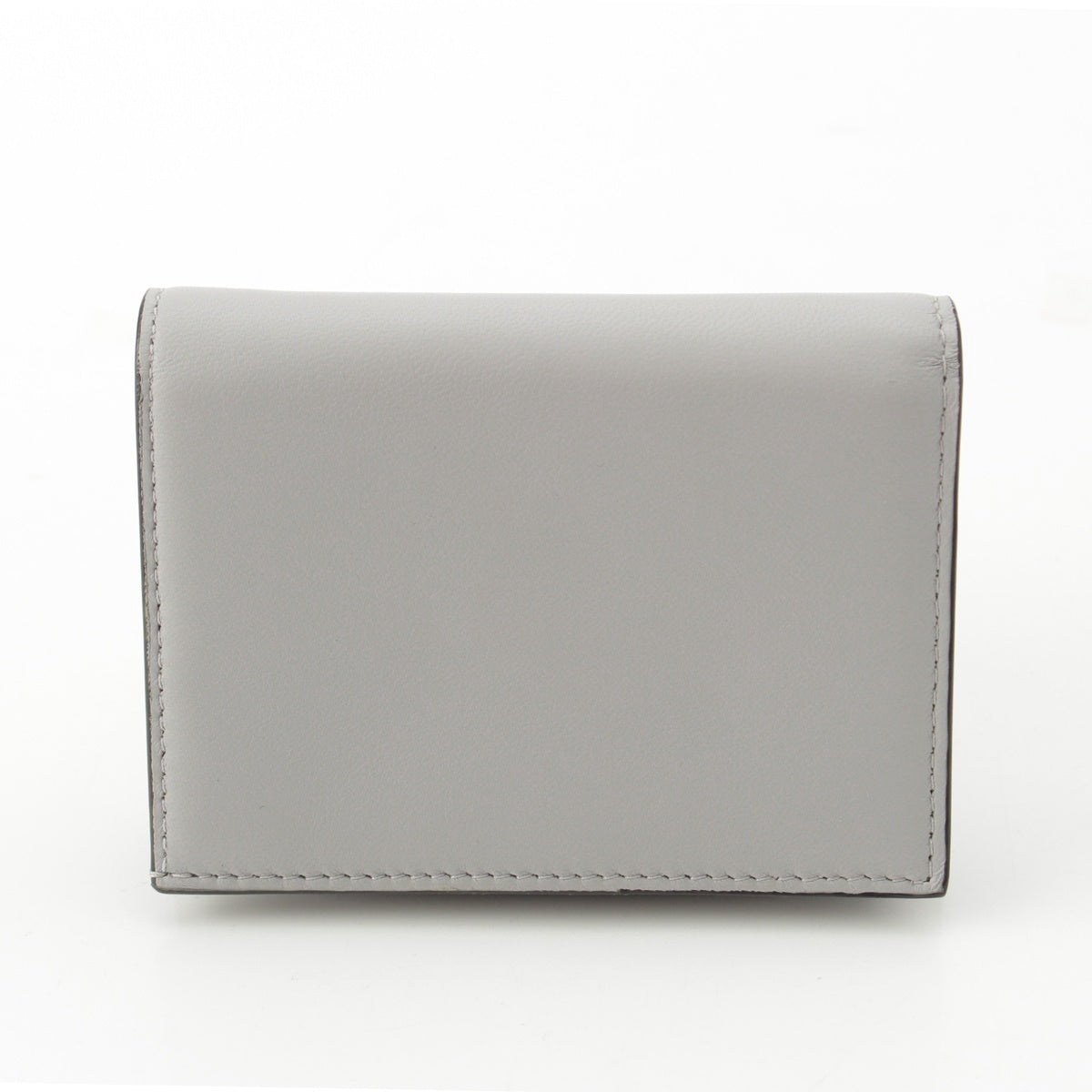 VALENTINO leather V logo compact wallet Bifold Wallet gray