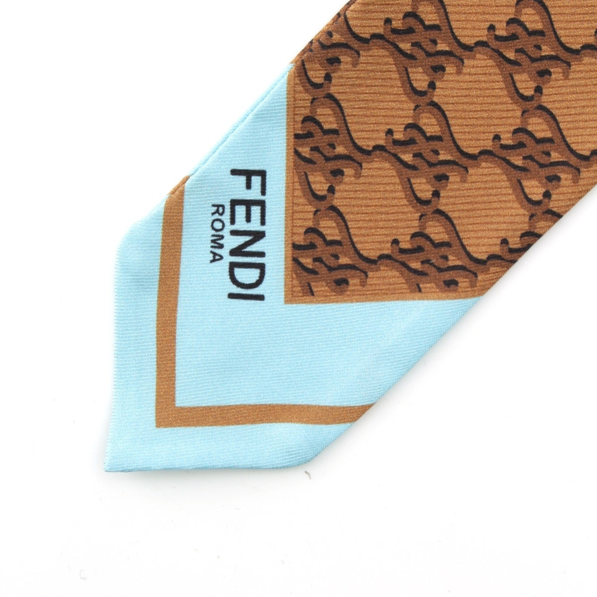 FENDI silk Rappy Band scarf FXT011 Brown