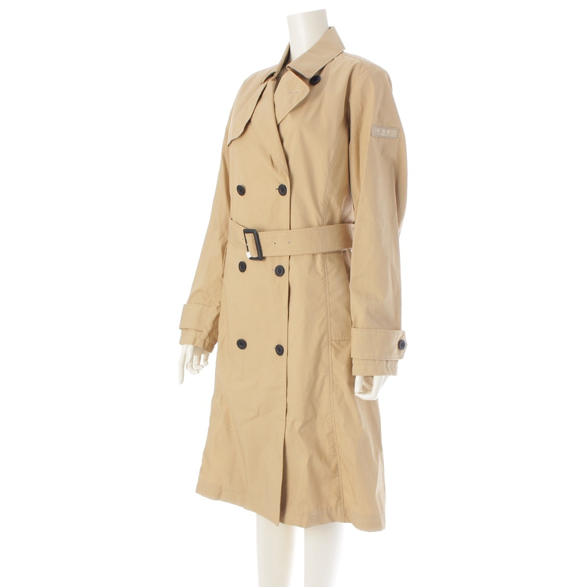 TATRAS cotton R-Line Logo Patch Gun Flap Outerwear Double Long trench coat LTA20S4788 beige 03