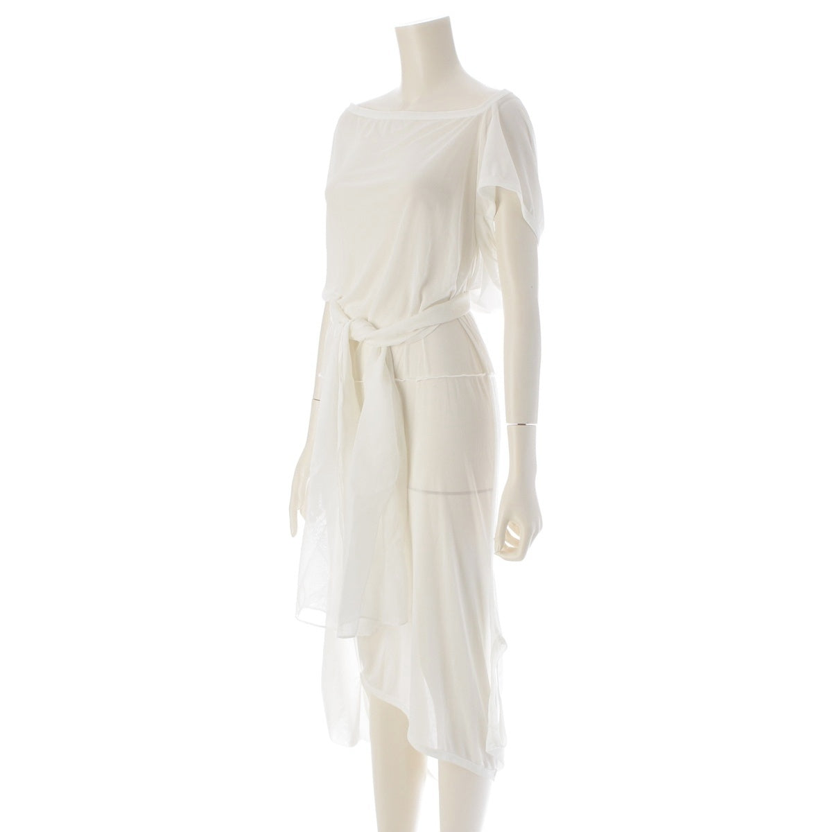 COMME des GARCONS Sheer Layered Transformation Cut tops GT-110600 white
