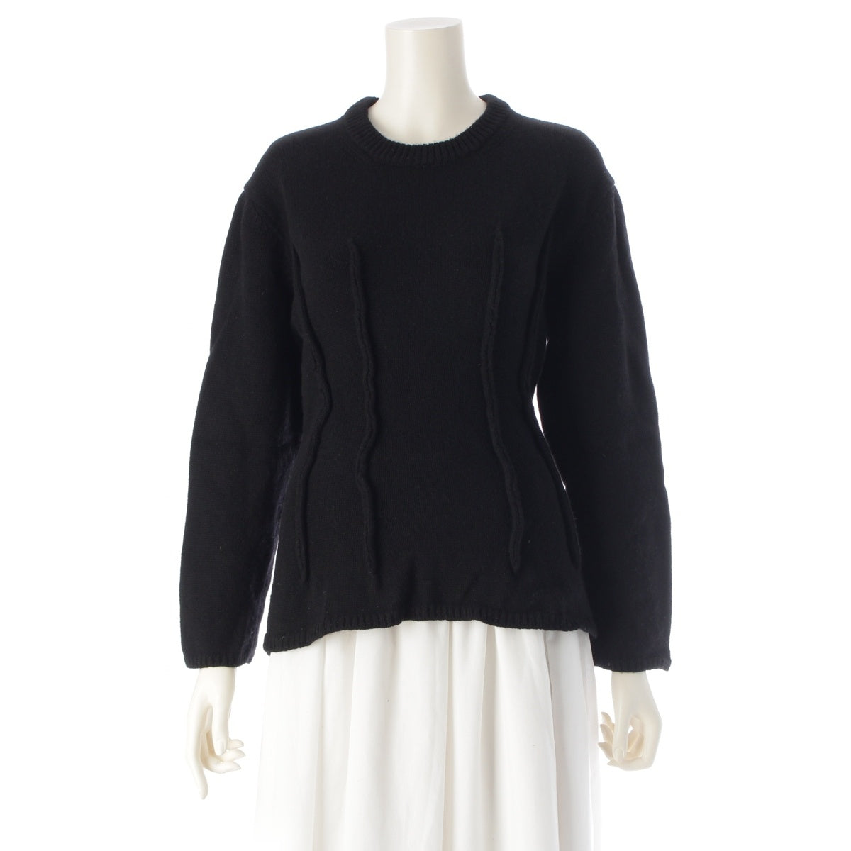 COMME des GARCONS wool Outseam knit tops GJ-N503 black XS