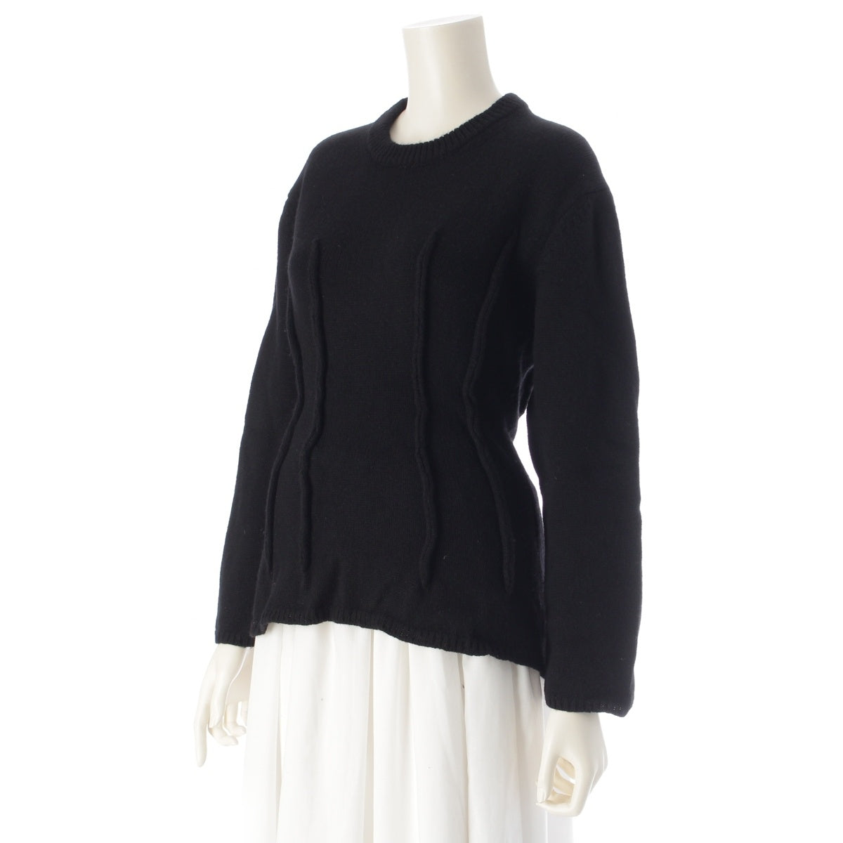 COMME des GARCONS wool Outseam knit tops GJ-N503 black XS