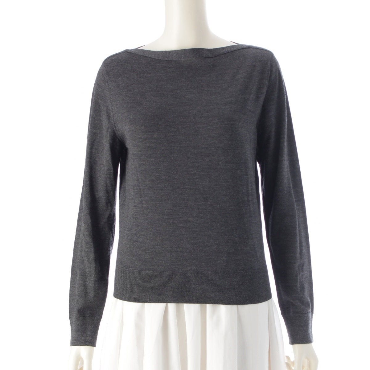 CELINE wool boat neck knit knit tops 2A525395D gray S