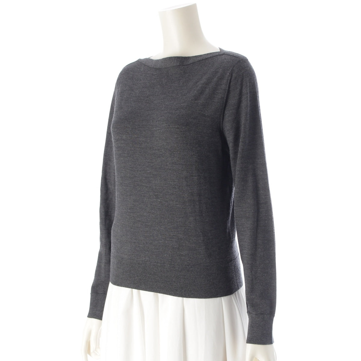 CELINE wool boat neck knit knit tops 2A525395D gray S