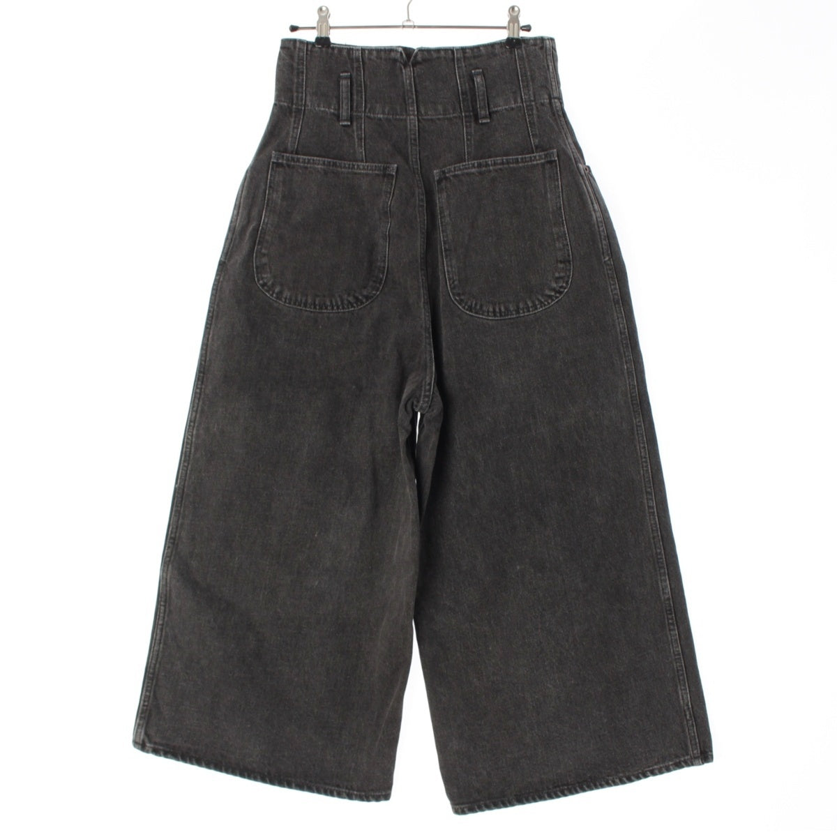 CELINE Cotton denim high waist Pants Bottoms black 27