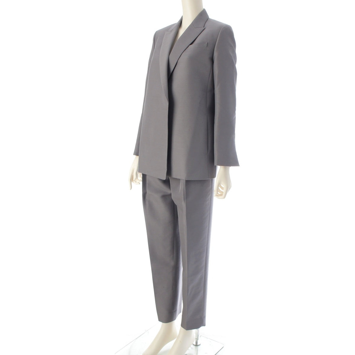 ebure Wool silk Jacket Pants Setup suit gray 36
