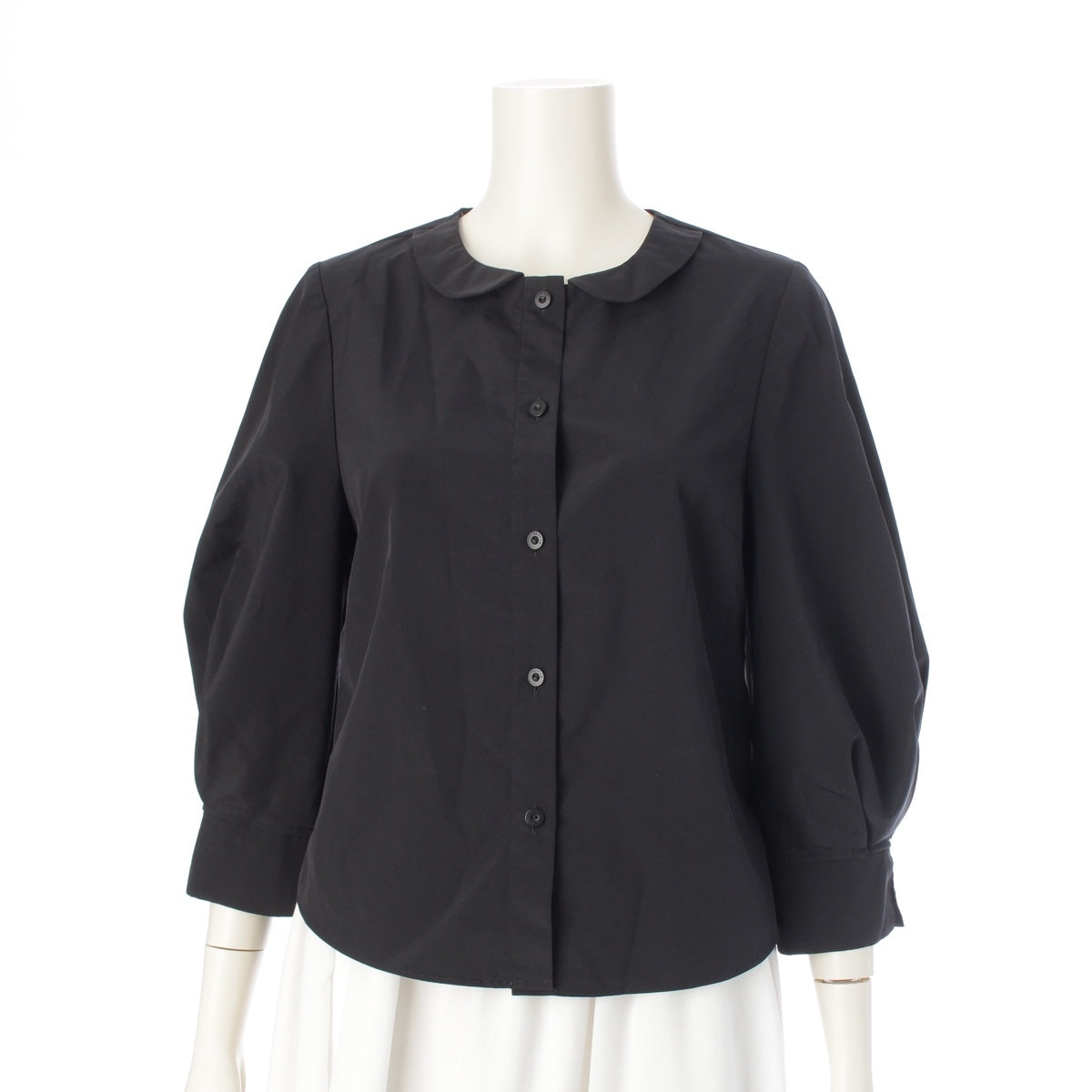 DAISY LIN Blouse Lady Round collar, voluminous sleeves blouse Shirt tops black 38