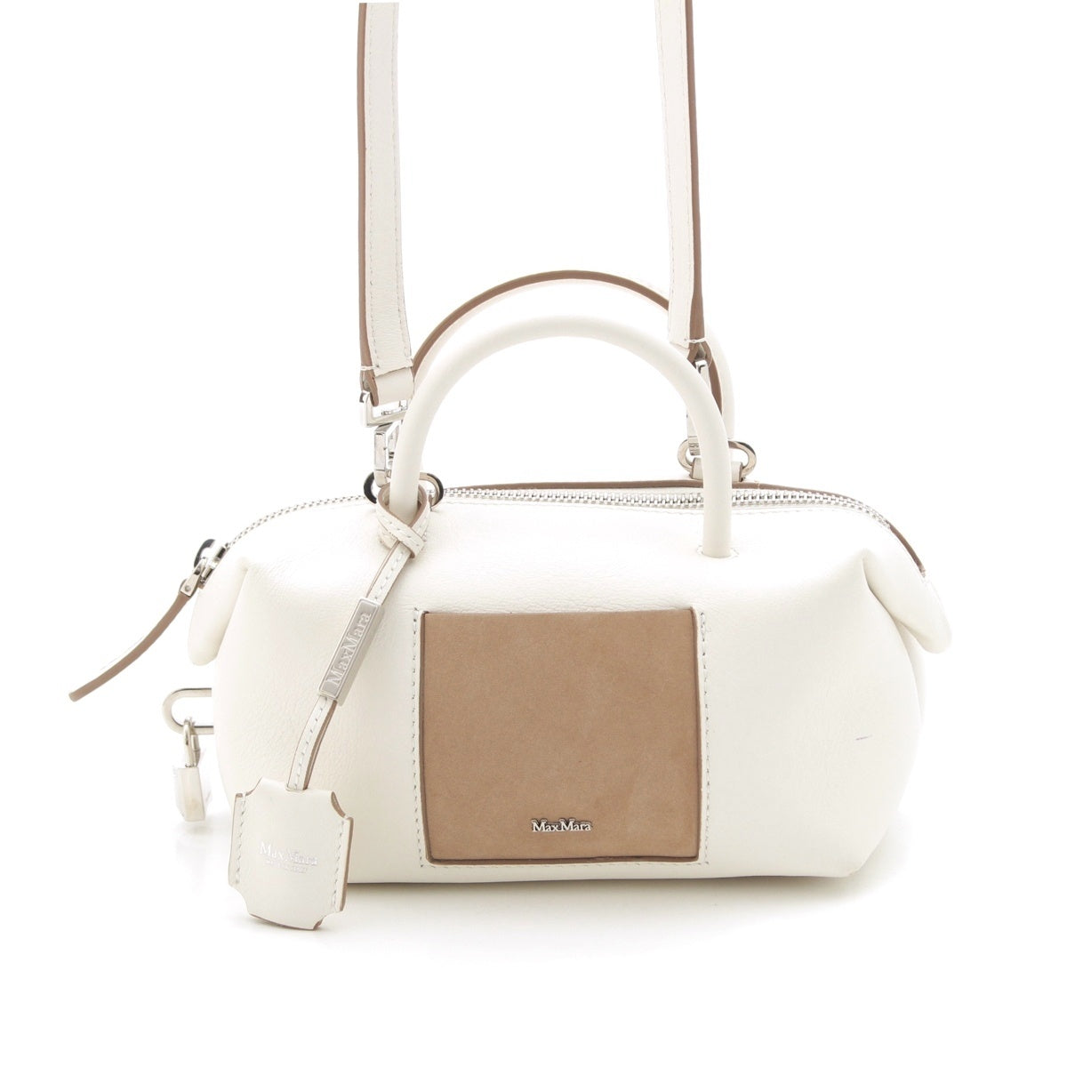 MAX MARA Holdall 2WAY Shoulder Handbag white