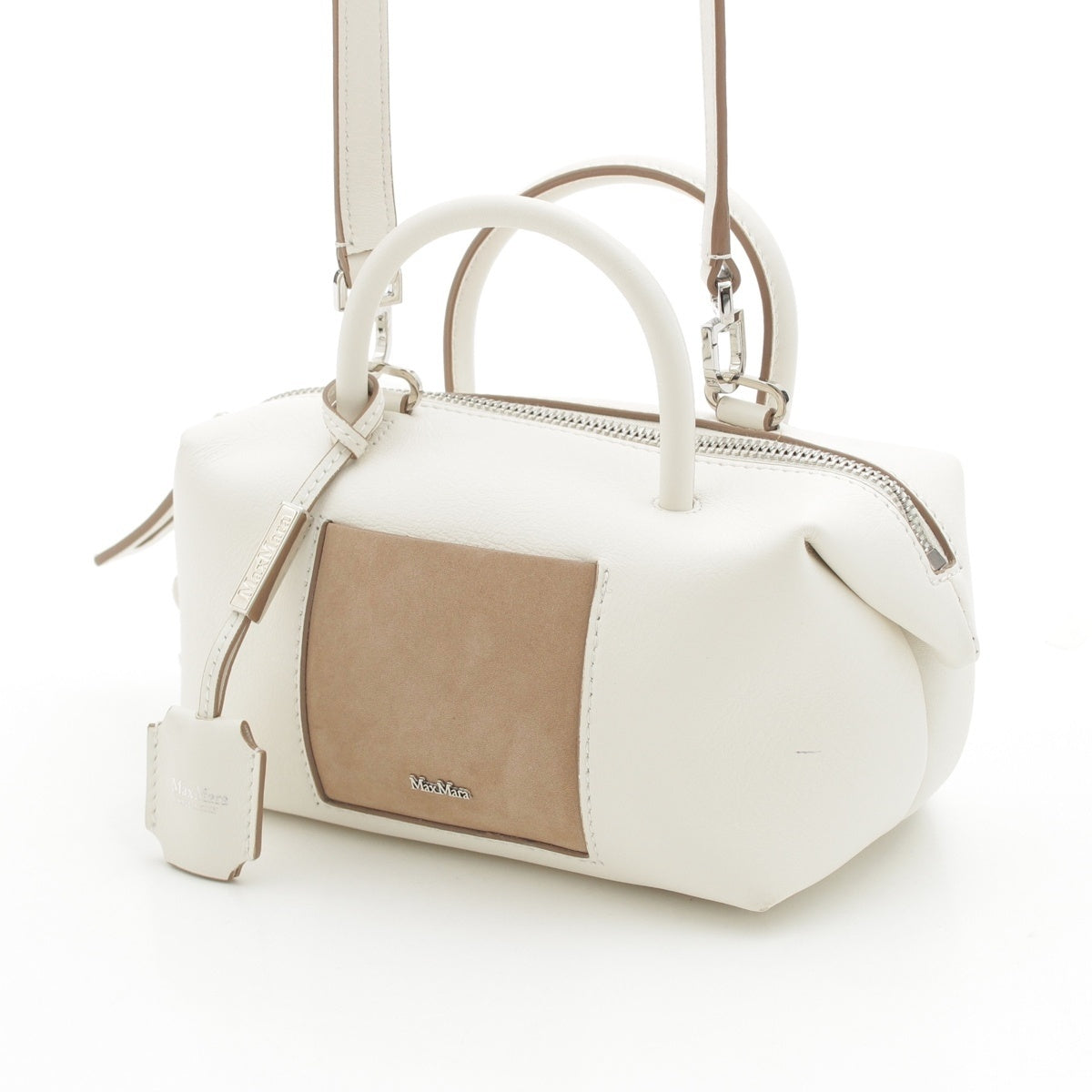 MAX MARA Holdall 2WAY Shoulder Handbag white