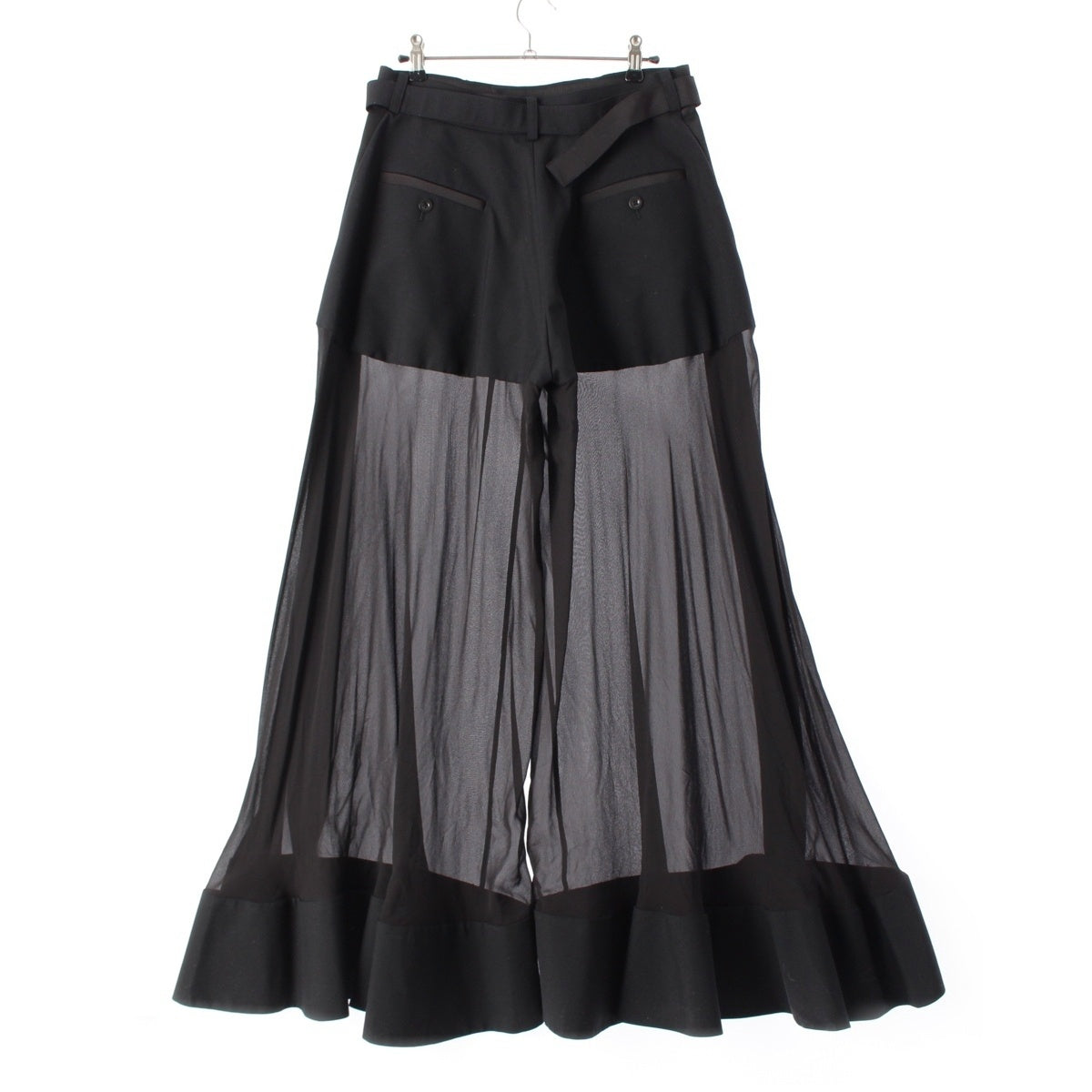 Sacai Double Faced Pants Switch Belted Pants Bottoms 24-07216 black 2