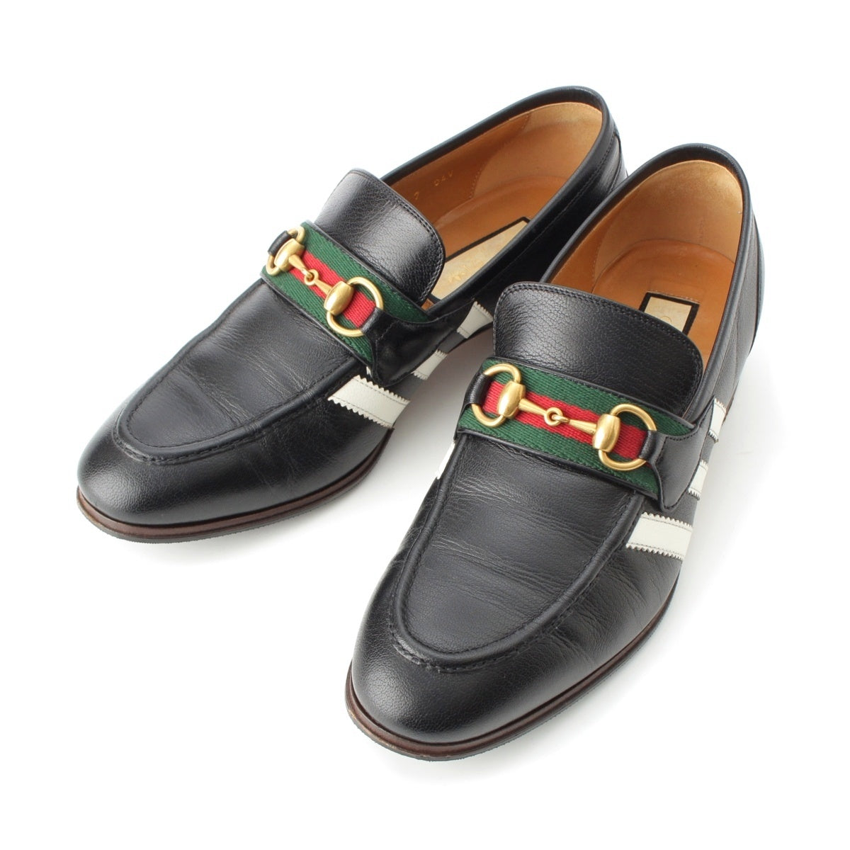 GUCCI Adidas leather 3Stripe Bit Horsebit Sideline loafers shoes black 7