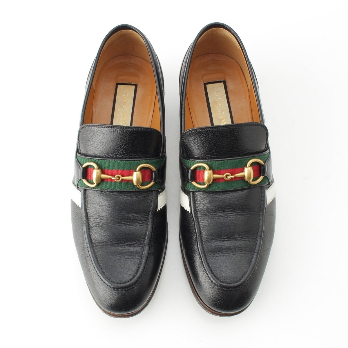 GUCCI Adidas leather 3Stripe Bit Horsebit Sideline loafers shoes black 7