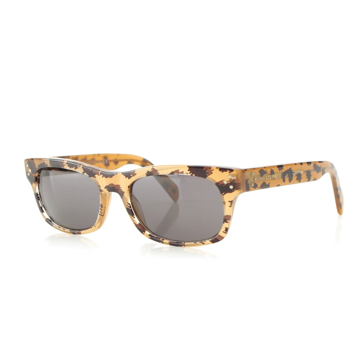 CELINE Logo leopard sunglasses Eyewear Brown 54□19 145