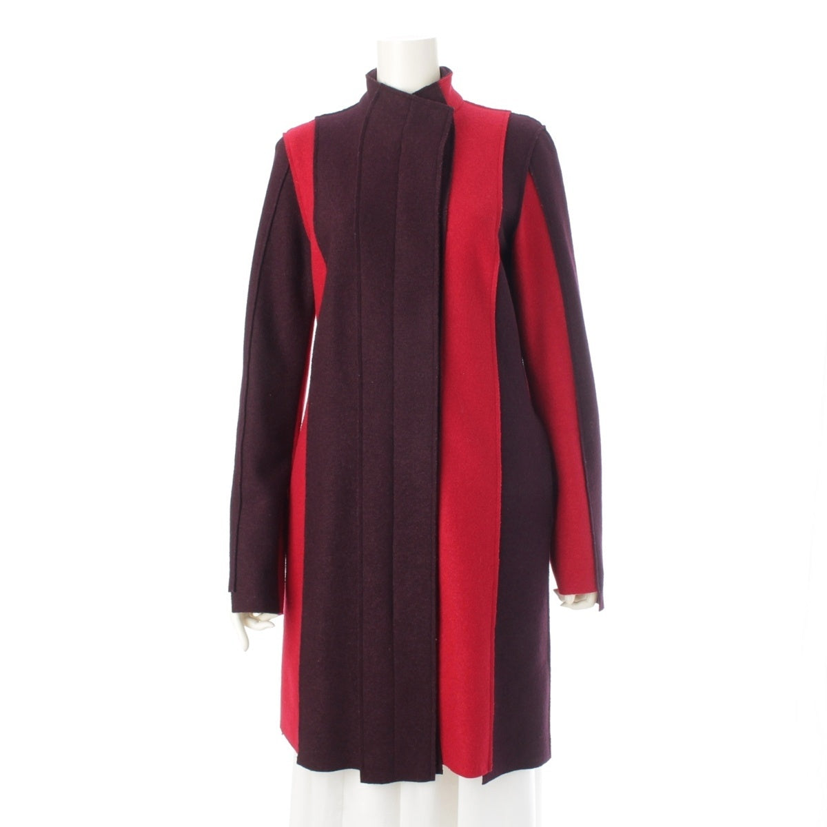 JIL SANDER wool designer coat outer JDX500C Purple red 34