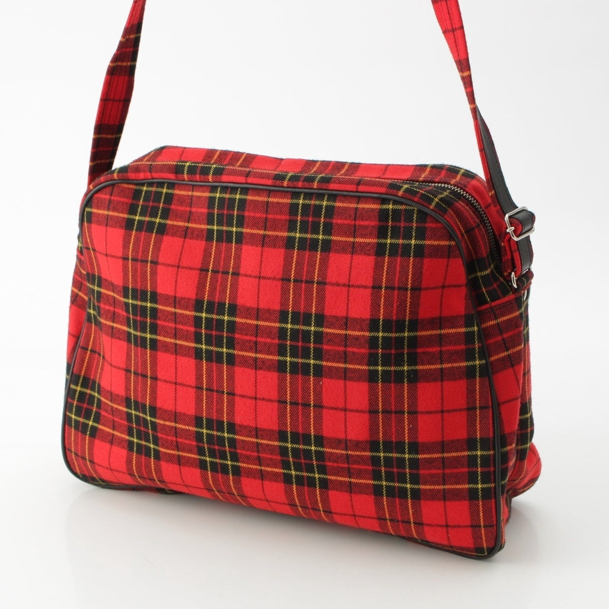 COMME des GARCONS HOMME PLUS Tartan check Shoulder Bag Red