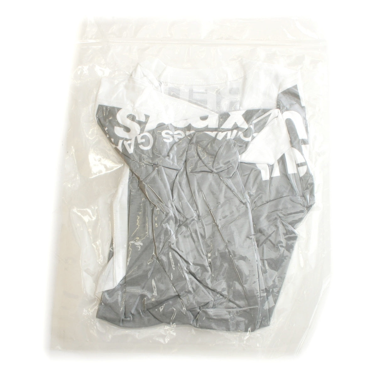 COMME des GARCONS Parfum Aoyama Limited 90s Christmas Print Short sleeve T-shirt Unopened vacuum packed tops White gray S