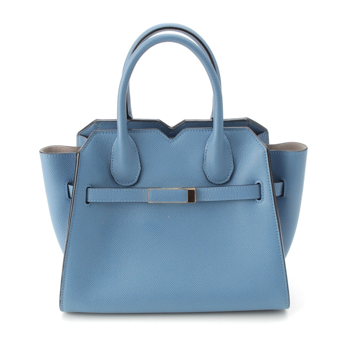 Valextra Milano Mini 2WAY Shoulder Handbag Niagara Blue
