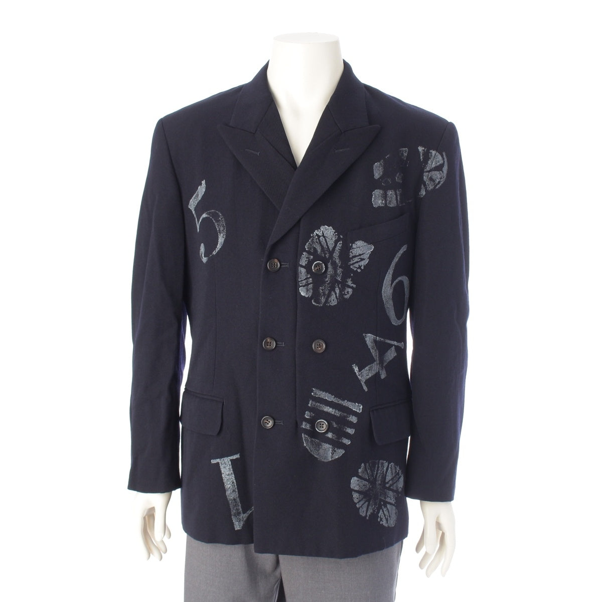 COMME des GARCONS HOMME PLUS wool cupro Number Number SLEEP tailored jacket tops PJ-04017S Navy S