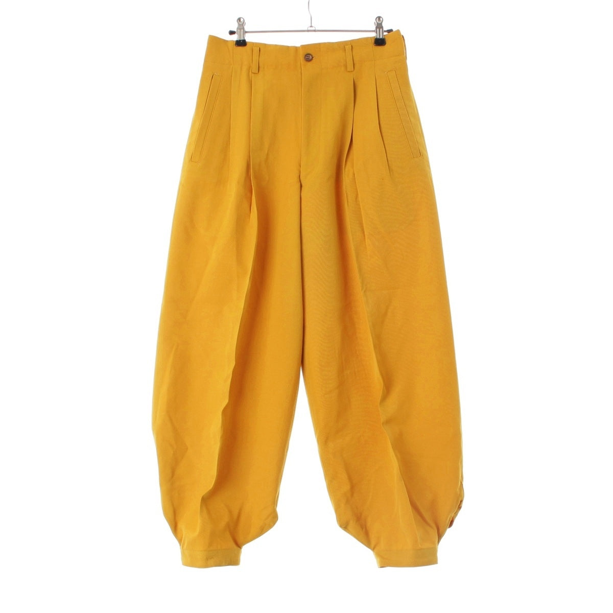 COMME des GARCONS HOMME PLUS wool 2-tuck design wide Pants Bottoms PP-11007S Yellow S
