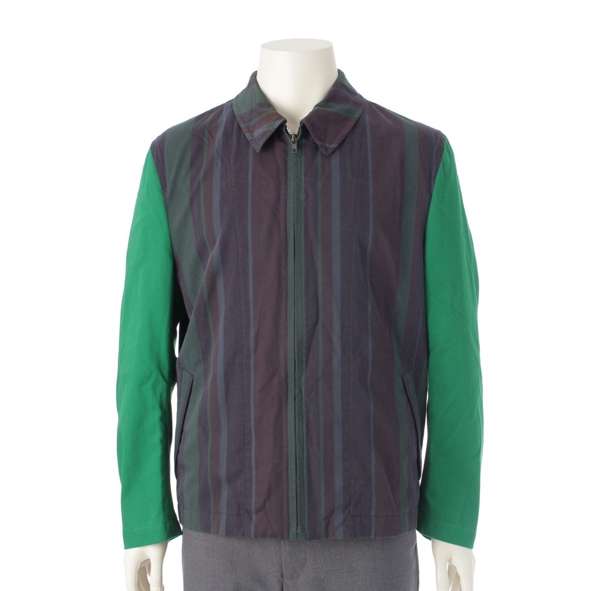COMME des GARCONS HOMME PLUS Reflective Stripe Switch Zip-Up Blouson PJ-101200 green M