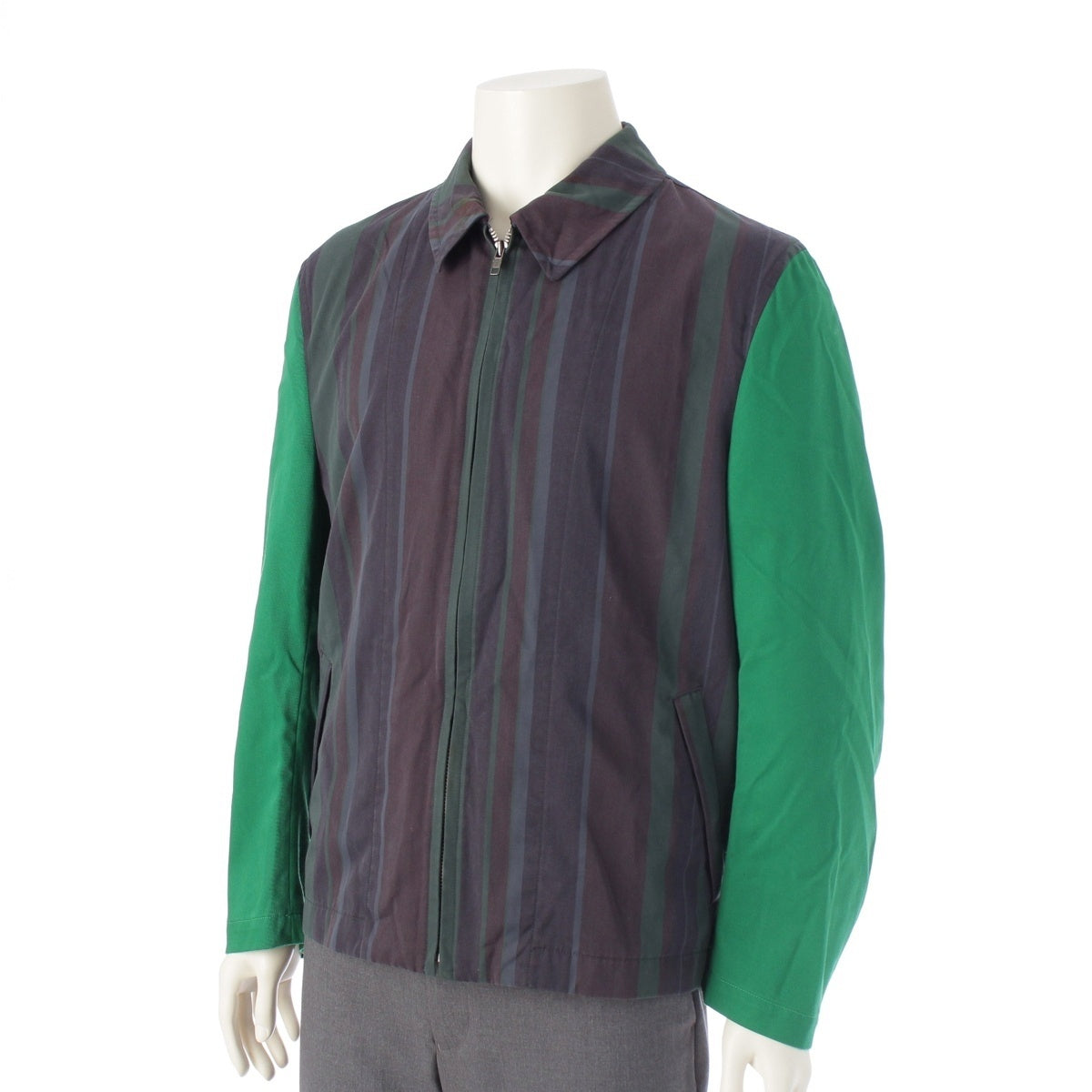 COMME des GARCONS HOMME PLUS Reflective Stripe Switch Zip-Up Blouson PJ-101200 green M