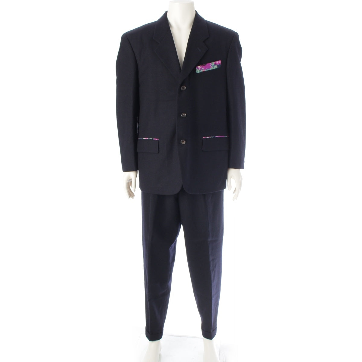 COMME des GARCONS HOMME PLUS wool Floral print 3B tailored jacket Pants setup PP-05025M／PJ-05036M black M