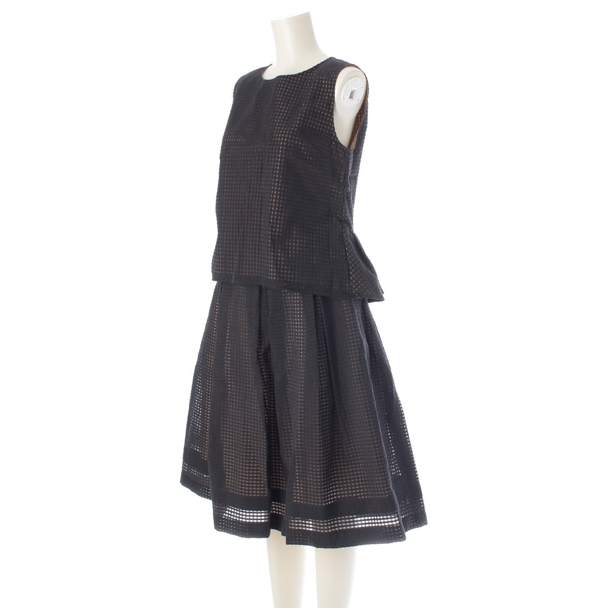 DAISY LIN cotton Sleeveless top Skirt setup 06625 06439 black 40